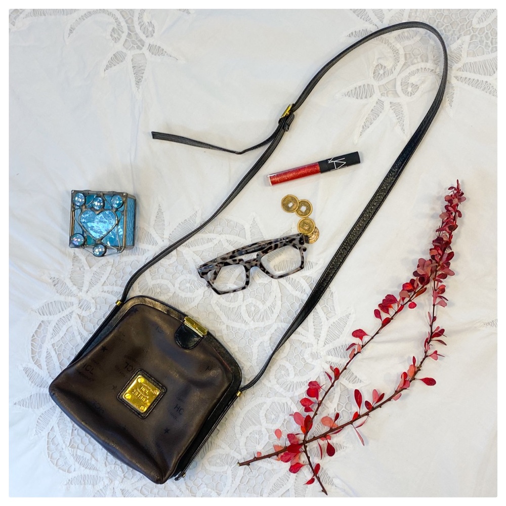 Vintage HCL Mini Crossbody Leather Bag EUC